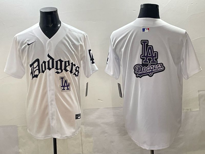 Men 2025 Los Angeles Dodgers Blank White 7th generations Joint Name Nike MLB Jersey style 017->los angeles dodgers->MLB Jersey